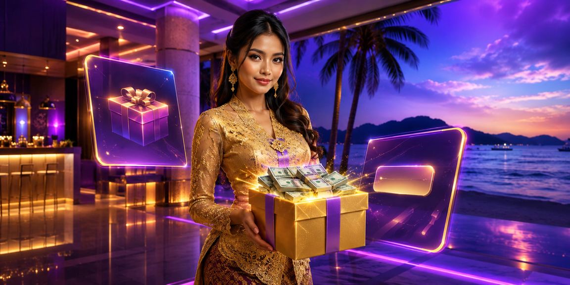 Wanita berbaju kebaya di Langkawi menikmati pengalaman pertaruhan dalam talian yang moden