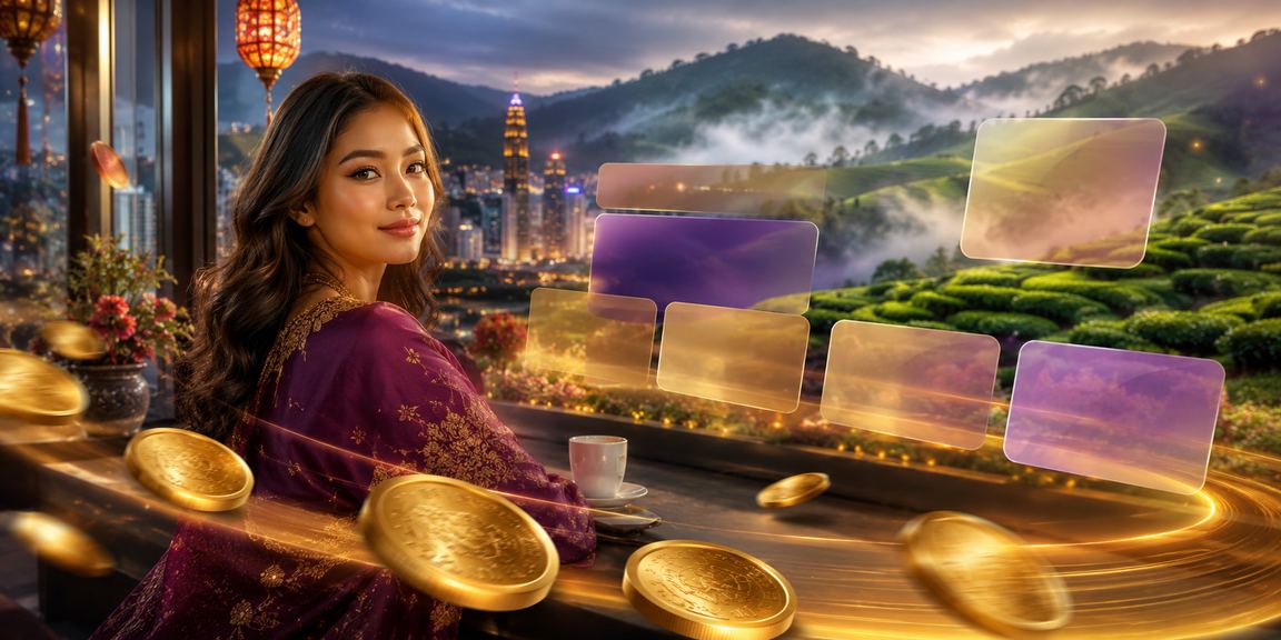 Pemandangan kasino hiburan di Malaysia dengan suasana ceria dan penuh harapan